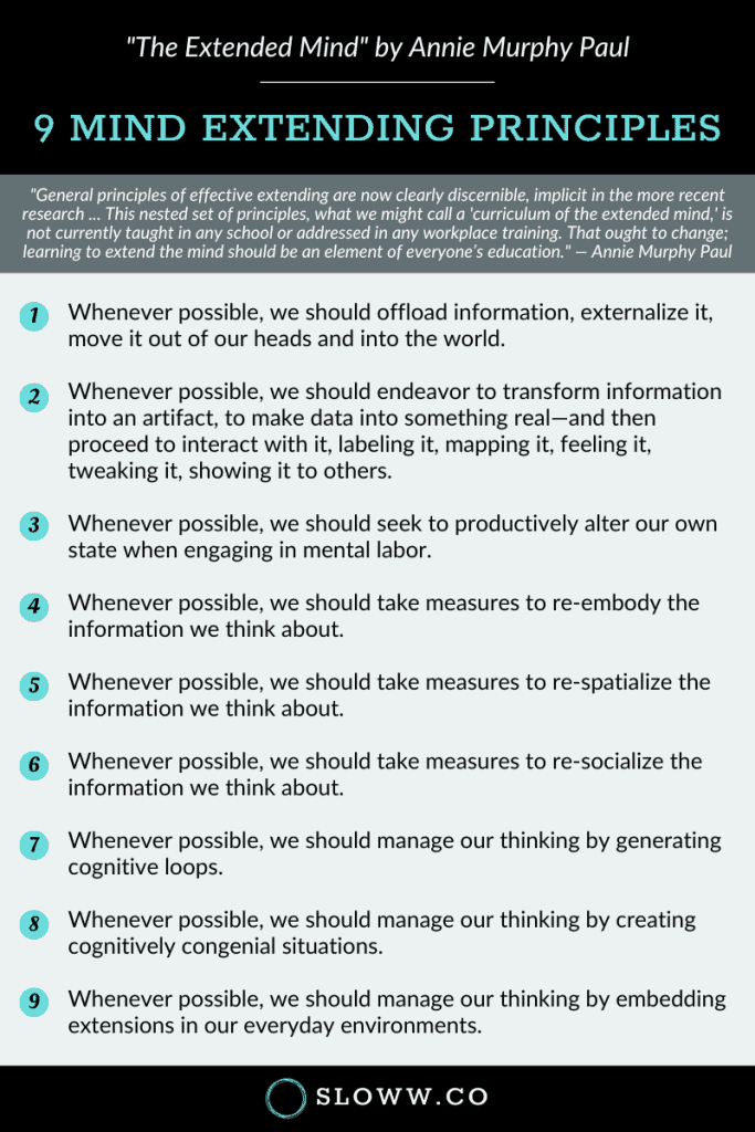 The Extended Mind By Annie Murphy Paul Book Summary Infographic Sloww